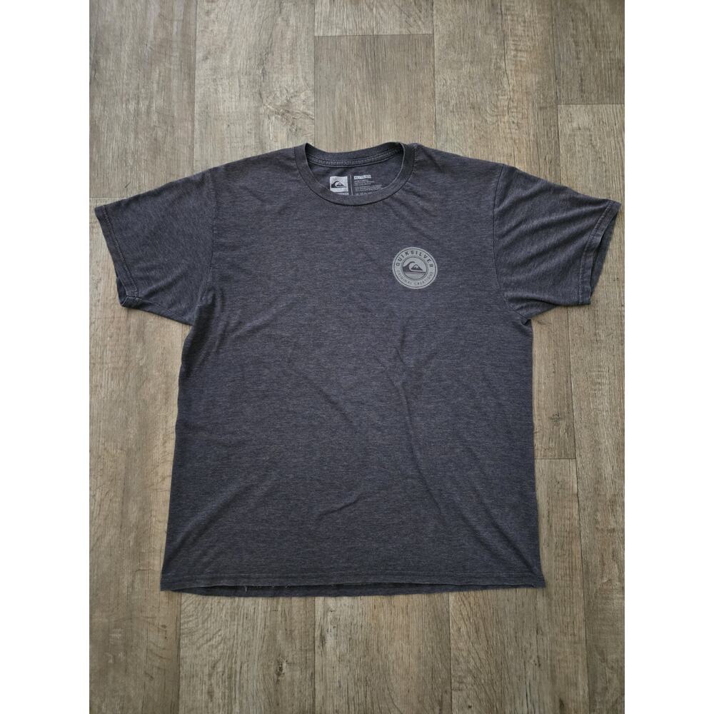QUIKSILVER Modern Fit Gray Short Sleeve Shirt Men's XL Surf Beach Y2K Cali Skate